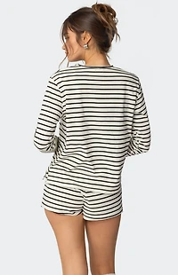 Edikted Jordyn Striped Long Sleeve T-Shirt