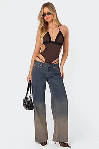 Edikted Strappy Lace Trim Bodysuit