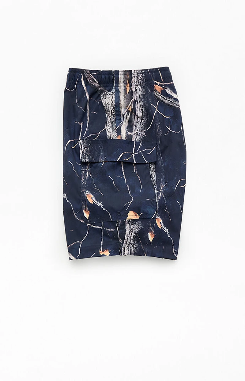 Pacsun Dark Leaf Camo 6.5" Swim Trunks