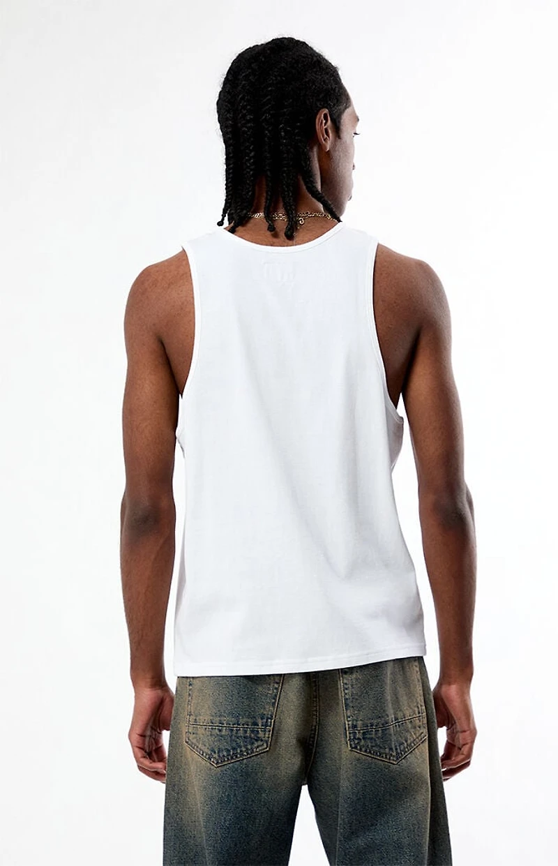 Pacsun NY Script Embroidered Ribbed Muscle Tank Top