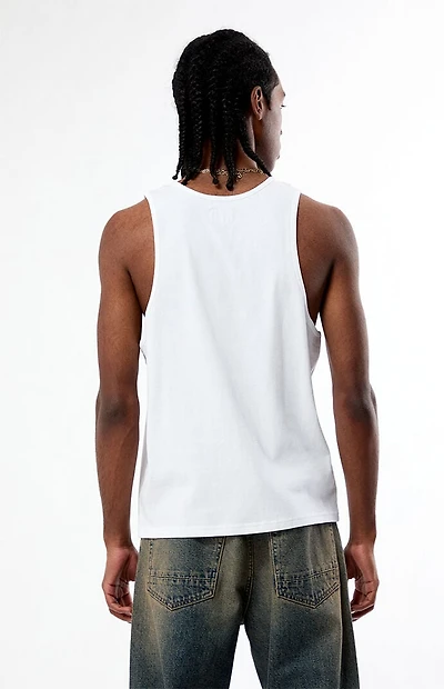 Pacsun NY Script Embroidered Ribbed Muscle Tank Top