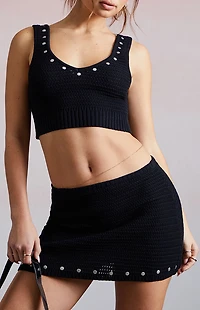 Third Charm Leila Studded Festival Tank Top