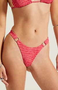 Third Charm Snake Crystal Ring High Cut Cheeky Bikini Bottom