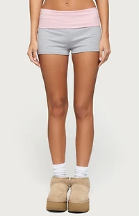 Edikted Emmey Contrast Foldover Shorts