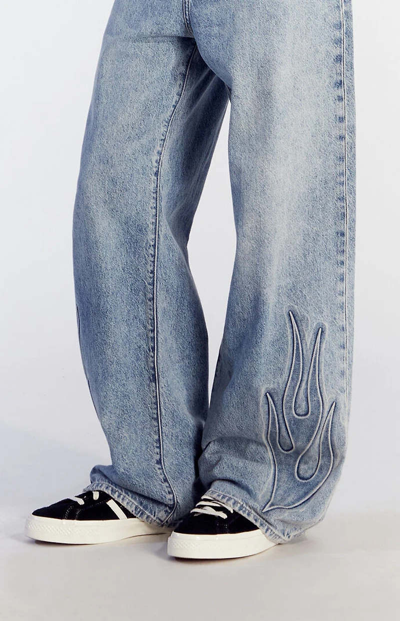 Pacsun Blake Extreme Baggy Jeans Flame Light Indigo