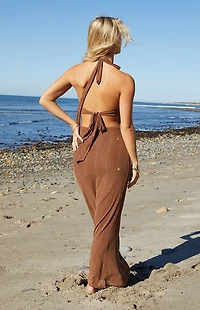 Third Charm India Sheer Shine Cowl Maxi Dress