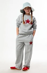 Pacsun Kids Star Applique Crew Neck Sweatshirt
