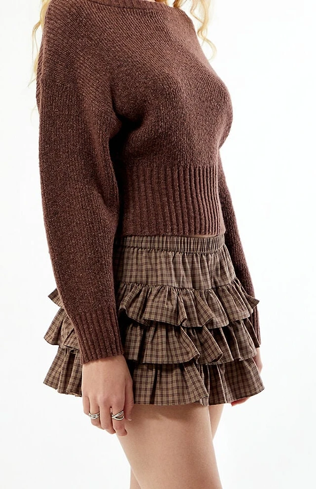 Your Favorite Plaid Tiered Mini Skort Arden Fair