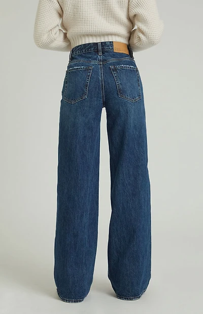 Pacsun Jessie Dark Indigo High Waisted Baggy Jeans