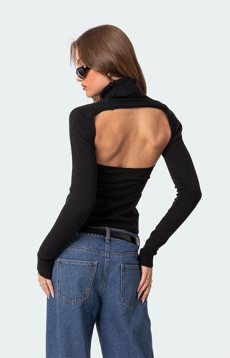 Edikted Turtle Neck Shrug Sweater