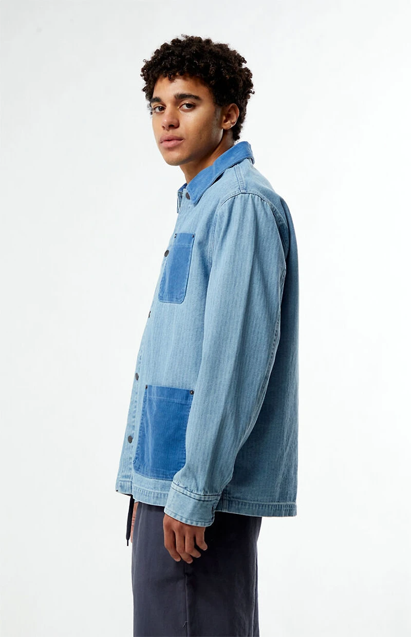 Brixton Herringbone Lightweight Denim Chore Jacket