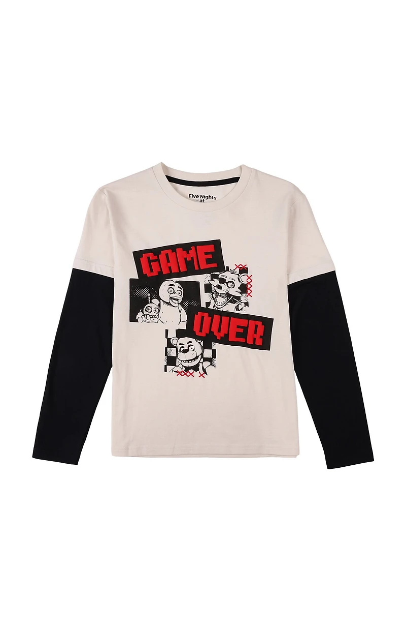 Kids 2 Pack Five Nights at Freddy's 2fer Long Sleeve T-Shirt