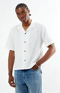 Pacsun White Bloom Oversized Camp Shirt