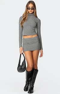 Edikted Leana Striped Mini Skirt