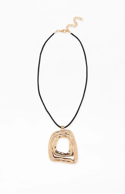 LA Hearts Alexa Cord Metal Necklace