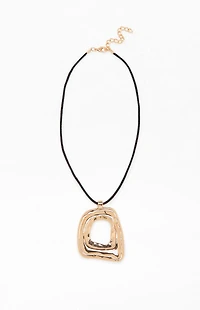 LA Hearts Alexa Cord Metal Necklace