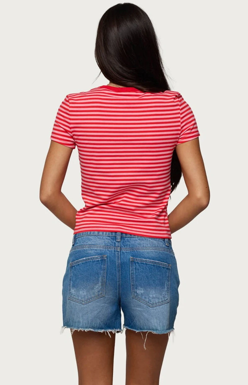 Edikted Nessie Striped T-Shirt