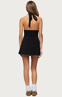 Edikted Rosalynne Ribbed Halter Romper