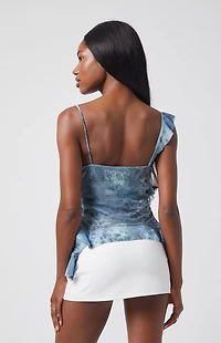 Your Favorite Josie Mesh Ruffle Tank Top