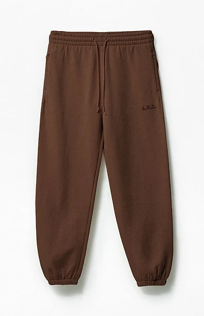 A.R.C. Brown Heavyweight Fleece Jogger Sweatpants