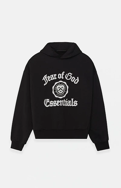 Fear of God ESSENTIALS Black Heavy Fleece Vintage Hoodie