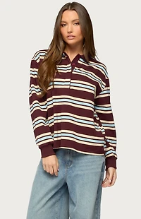 Edikted Renya Striped Rugby Shirt