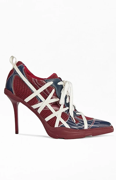 AZALEA WANG Women's Crosswalk Burgundy Point-Toe Stiletto Pumps