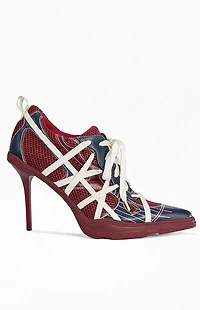 AZALEA WANG Women's Crosswalk Burgundy Point-Toe Stiletto Pumps