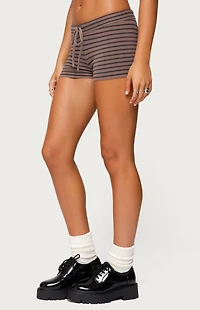 Edikted Lillian Striped Knit Shorts