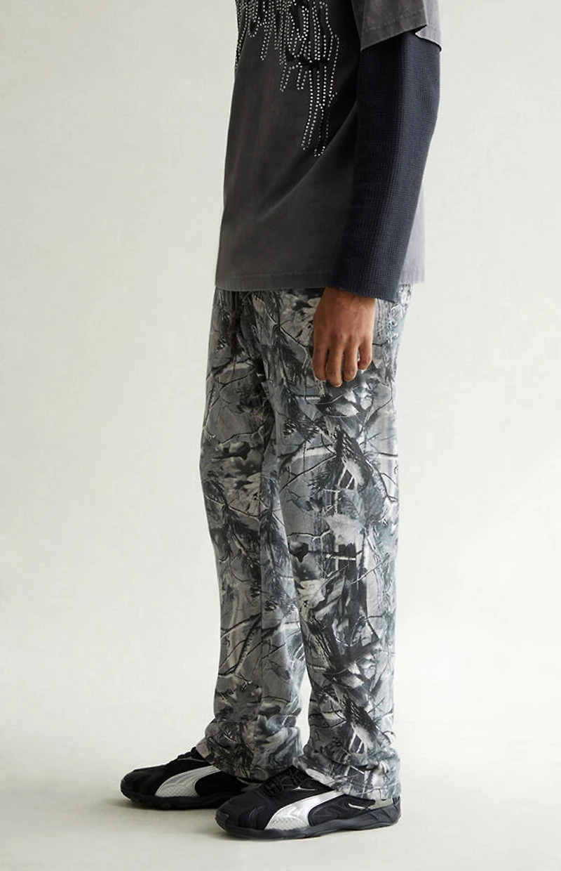 Pacsun Gray Camo Straight Leg Sweatpants