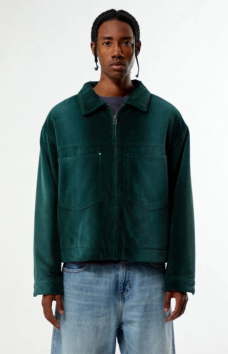 Pacsun Green Corduroy Billie Gas Jacket