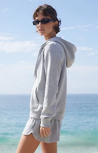John Galt Silver Zip Up Hoodie