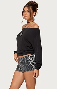 Edikted Nannie Off Shoulder Oversized Top