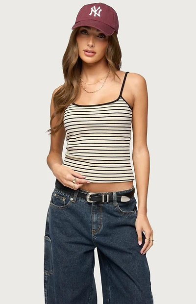 Edikted Gretta Striped Ribbed Tank Top