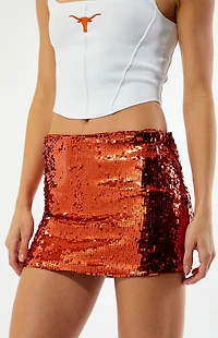 HYPE & VICE Texas Longhorns Sequin Mini Skirt