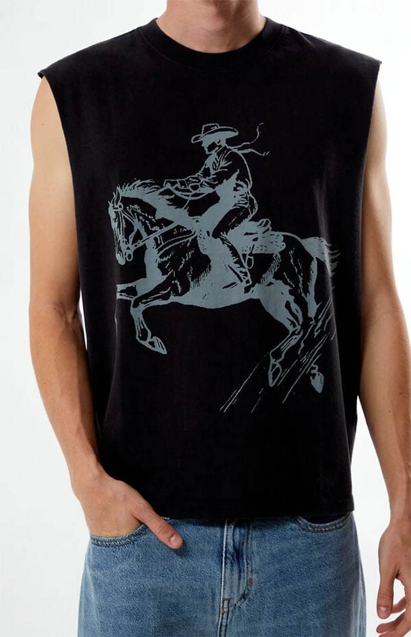 Pacsun Cafe Cutoff Muscle T-Shirt