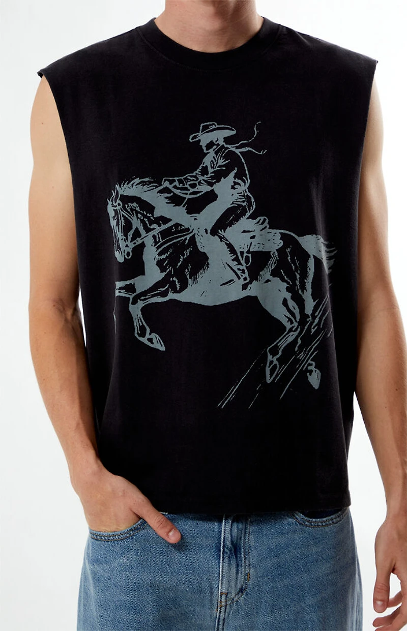 Pacsun Cafe Cutoff Muscle Tank Top