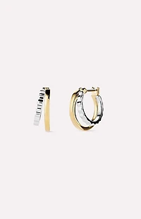 Ana Luisa Toda Two-Tone Heart Huggie Earrings