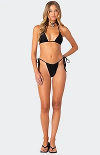 Edikted Darling Double String High Cut Bikini Bottom