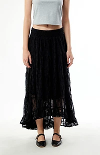Your Favorite High-Low Lace Midi Skirt