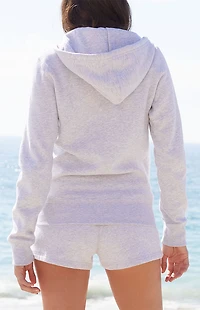 John Galt Light Gray Zip Up Hoodie