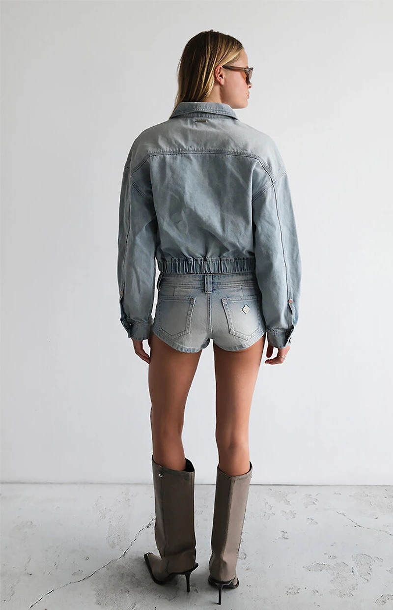 ABRAND Stella 00 Super Low Mini Denim Shorts