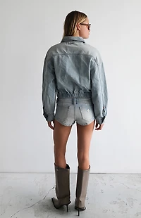 ABRAND Stella 00 Super Low Mini Denim Shorts