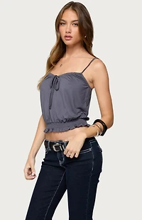 Edikted Ripley Tie Front Tank Top