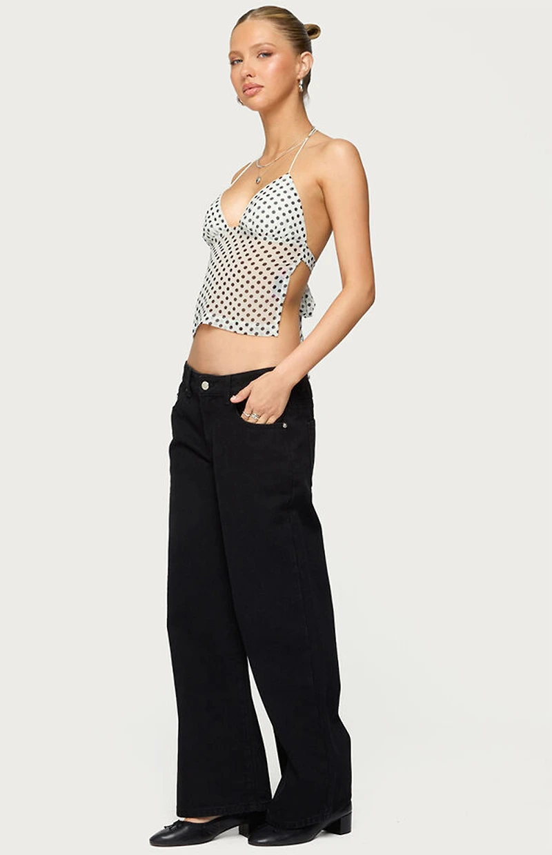 Edikted Petite Daytime Low Rise Jeans