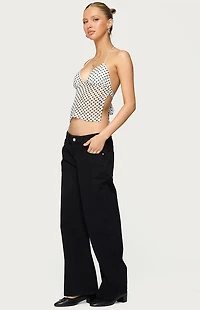 Edikted Petite Daytime Low Rise Jeans