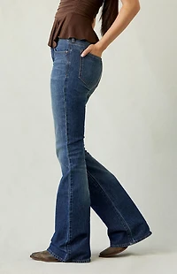 Pacsun Jade Low Rise Bootcut Jeans Stretch Dark Blue