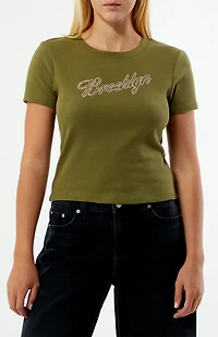Your Favorite Brooklyn Rhinestone Skimmer T-Shirt