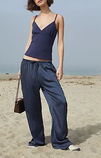 John Galt Navy Overlap Tank Top