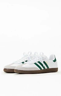 adidas White & Green Samba OG Shoes